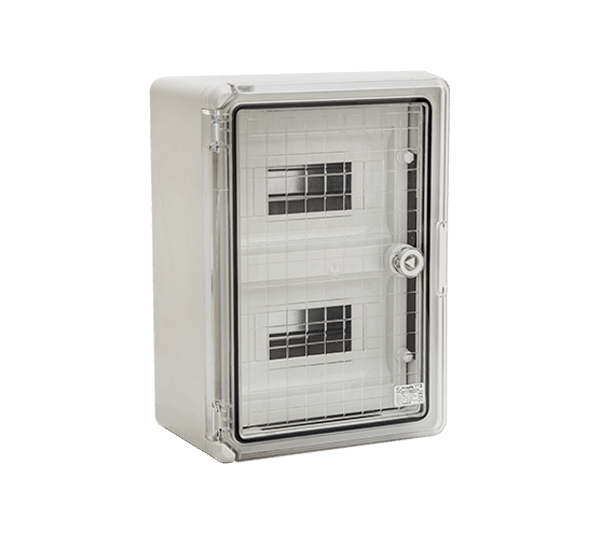 ΠΛΑΣΤΙΚΟΣ ΠΙΝΑΚΑΣ ABS PP 3114 24 ΘΕΣΕΩΝ IP 65 - ΔΙΑΦΑΝΗ ΠΟΡΤΑ