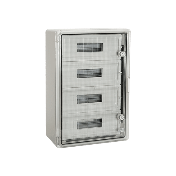 ΠΛΑΣΤΙΚΟΣ ΠΙΝΑΚΑΣ ABS PP 3118 60 ΘΕΣΕΩΝ IP 65 - ΔΙΑΦΑΝΗ ΠΟΡΤΑ