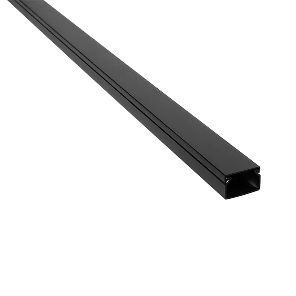 2m. 15X10 PLASTIC CABLE TRUNKING CT2 BLACK
