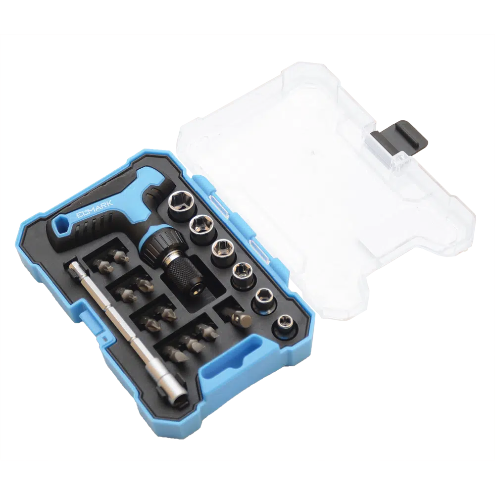 18PCS RATCHET WRENCH AND SCREWDRIVER SET CRV