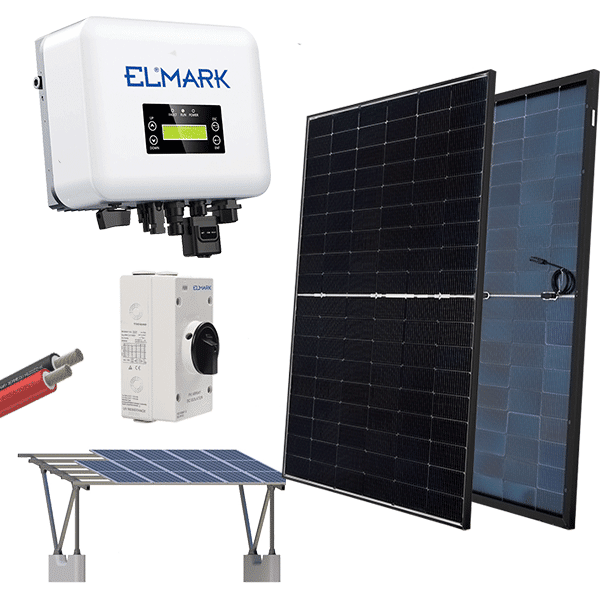 ON GRID SOLAR SYSTEM SET 1P/8KW+CARPORT STRUCTURE