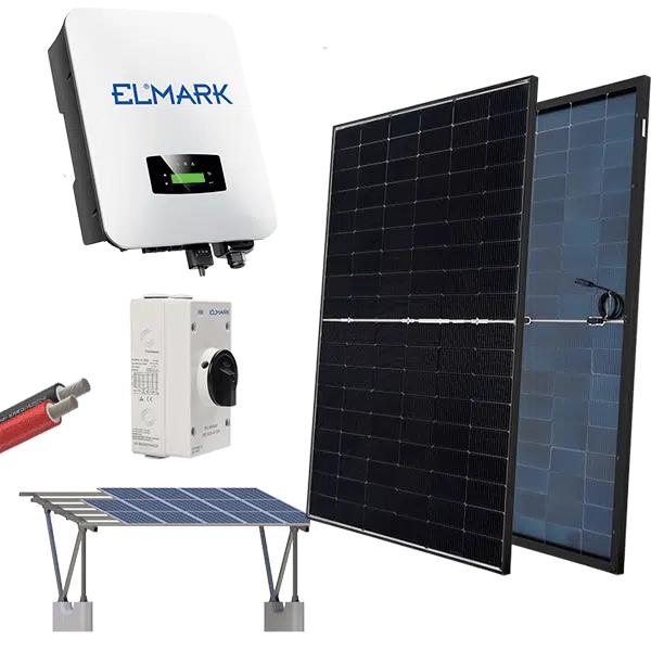 ON GRID SOLAR SYSTEM SET 3P/8KW+CARPORT STRUCTURE
