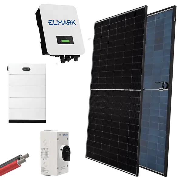 HYBR. SOLAR SYSTEM 3P/10kW 580W PANELS WITH BATT.