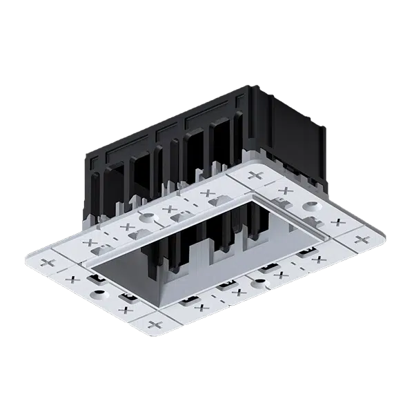 MODENA 2 MODULE RECESSED BOX WITHOUT FRAME