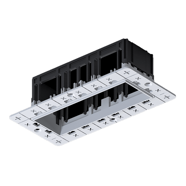 MODENA 3 MODULE RECESSED BOX WITHOUT FRAME
