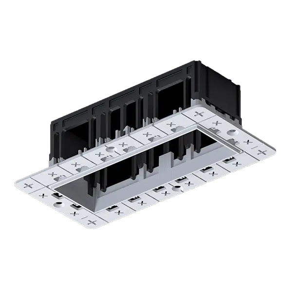 MODENA 3 MODULE RECESSED BOX WITHOUT FRAME