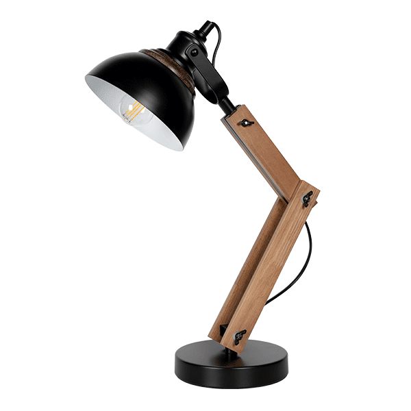 ALEGRA ΕΠΙΤΡΑΠΕΖΙΟ ΦΩΤΙΣΤΙΚΟ 1XE14 ΜΑΥΡΟ/ΞΥΛΟ