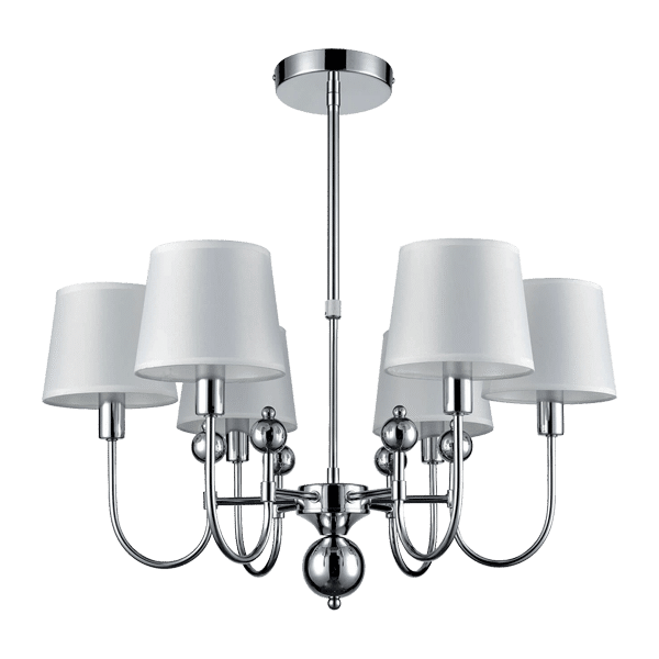 CARMEN ΠΟΛΥΦΩΤΟ 6XE27 ΛΕΥΚΟ/ΧΡΩΜΙΟ