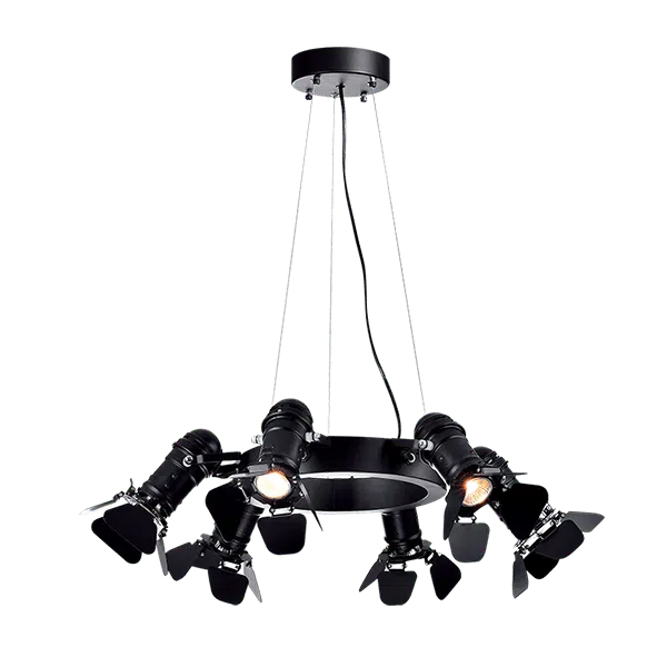 CINEMA ΠΟΛΥΦΩΤΟ 6XE27 ΜΑΥΡΟ D630mm