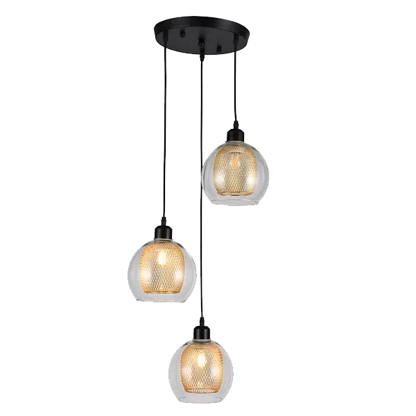 JADE ΚΡΕΜΑΣΤΟ ΦΩΤΙΣΤΙΚΟ 3XE27 ΜΑΥΡΟ