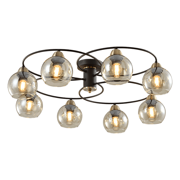 JAY ΠΟΛΥΦΩΤΟ 8XE27 ΜΑΥΡΟ/ΜΠΡΟΝΖΕ