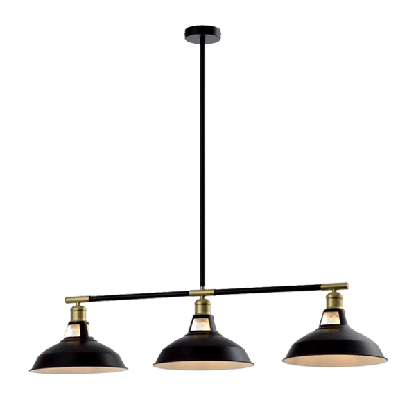 JEMMA ΚΡΕΜΑΣΤΟ ΦΩΤΙΣΤΙΚΟ 3XE27 ΜΑΥΡΟ/ΧΡΥΣΟ