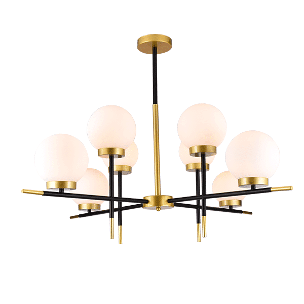 JULIET ΠΟΛΥΦΩΤΟ 8XE27 ΜΑΥΡΟ/ΧΡΥΣΟ