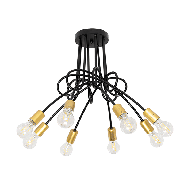 MYA ΠΟΛΥΦΩΤΟ 8XE27 ΜΑΥΡΟ/ΧΡΥΣΟ