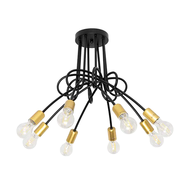 MYA ΠΟΛΥΦΩΤΟ 8XE27 ΜΑΥΡΟ/ΧΡΥΣΟ