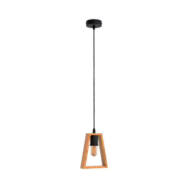 RONNY ΚΡΕΜΑΣΤΟ ΦΩΤΙΣΤΙΚΟ 1ХЕ27 ΜΑΥΡΟ/ΞΥΛΟ