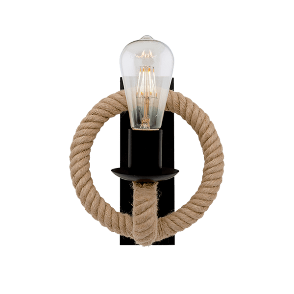 ROPE ΑΠΛΙΚΑ 1XE27 ΜΑΥΡΟ