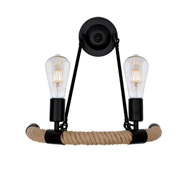 ROPE ΑΠΛΙΚΑ 2XE27 ΜΑΥΡΟ