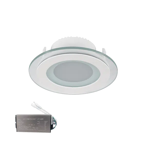 LED ΠΑΝΕΛ ΣΤΡΟΓΓΥΛΟ ΜΕ ΓΥΑΛΙ 6W 4000K+ ΚΙΤ ΑΣΦΑΛΕΙΑΣ