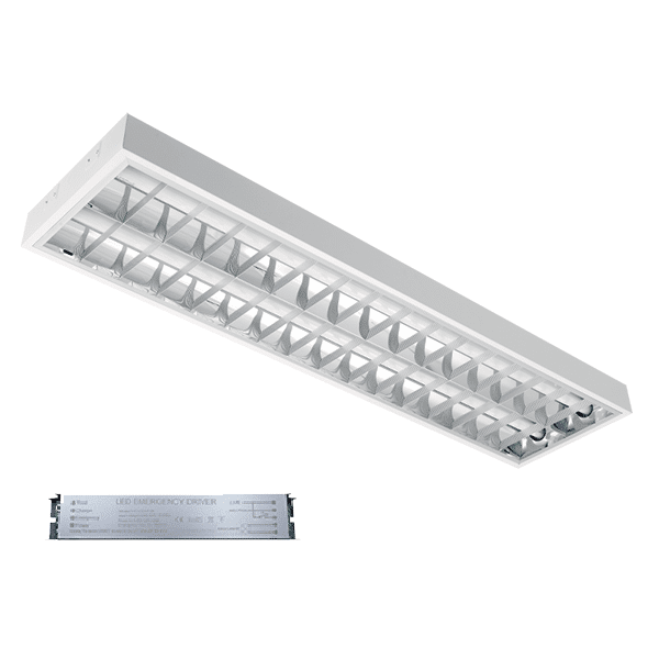 LENA-V ΜΕ LED (1200MM) 2X18W 4000K ΧΩΝΕΥΤΟ 1195X295mm ΜΕ ΜΠΛΟΚ