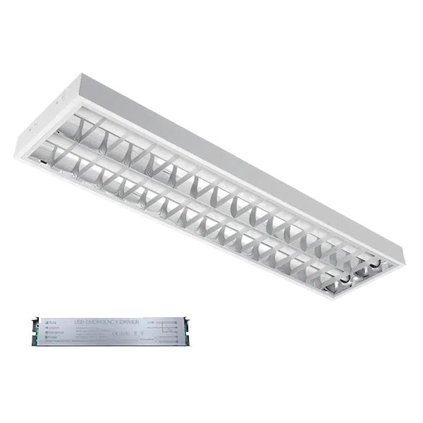 LENA-V ΜΕ LED (1200MM) 2X18W 4000K ΧΩΝΕΥΤΟ 1195X295mm ΜΕ ΜΠΛΟΚ