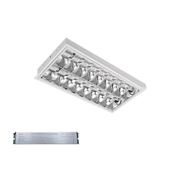 LENA-V ΜΕ LED (600MM) 2X9W 4000K ΧΩΝΕΥΤΟ 595X295mm ΜΕ ΜΠΛΟΚ