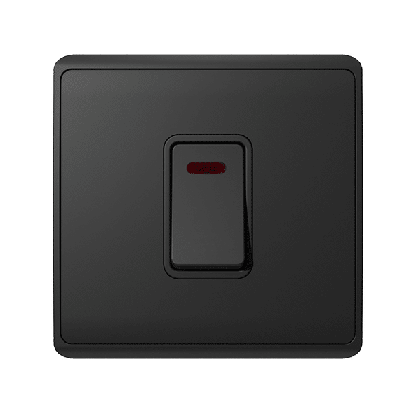 LONDON DOUBLE POLE SWITCH NEON 45A ANTHRACITE