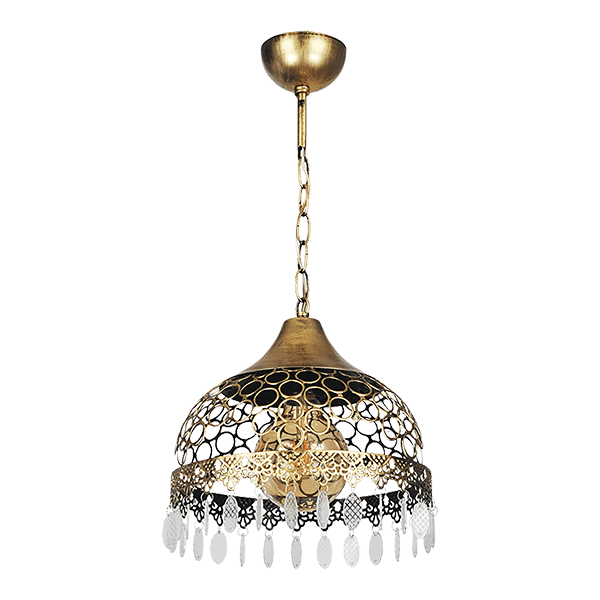 EBRULI ΚΡΕΜΑΣΤΟ ΦΩΤΙΣΤΙΚΟ 1XE27 ΧΡΥΣΟ ΑΝΤΙΚΕ