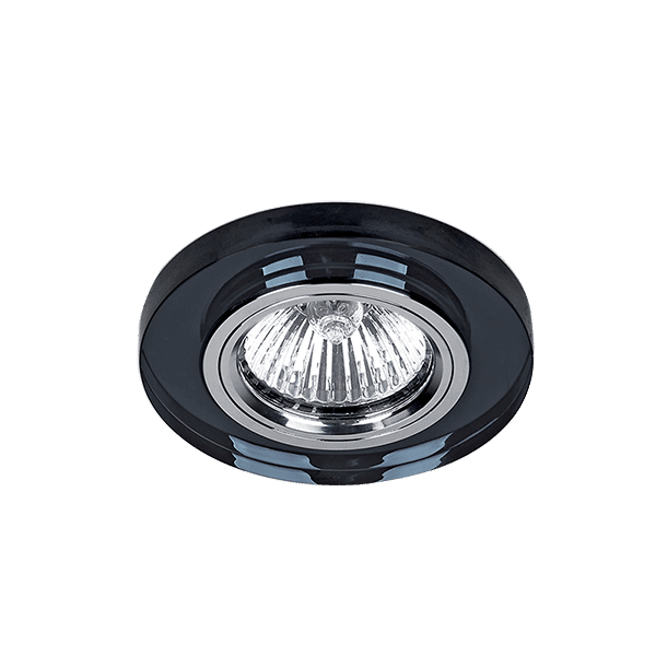 ΣΠΟΤ ΣΤΡΟΓΓΥΛΟ MR16 ΜΑΥΡΟ ΓΥΑΛΙ