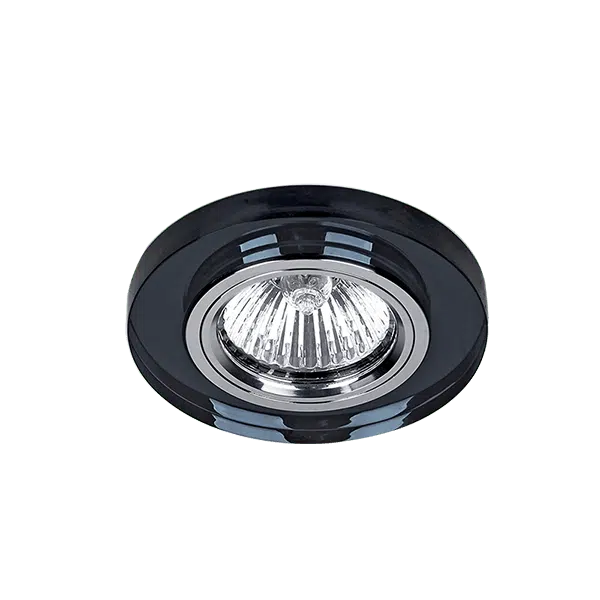 ΣΠΟΤ ΣΤΡΟΓΓΥΛΟ MR16 ΜΑΥΡΟ ΓΥΑΛΙ