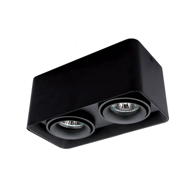 DL-044 ΤΕΤΡΑΓΩΝΟ ΔΙΠΛΟ ΣΠΟΤ ΕΞΩΤΕΡΙΚΗΣ ΤΟΠΟΘΕΤΗΣΗΣ ΜΑΥΡΟ