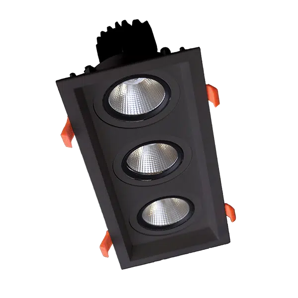 ΤΡΙΠΛΟ ΚΙΝΟΥΜΕΝΟ LED ΣΠΟΤ  3X15W 230V 4000K ΜΑΥΡΟ