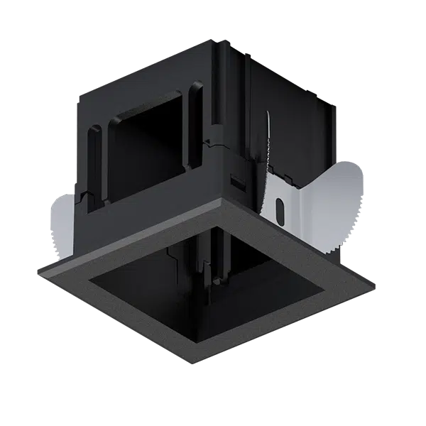 MODENA 1 MODULE RECESSED BOX WITH FRAME BLACK