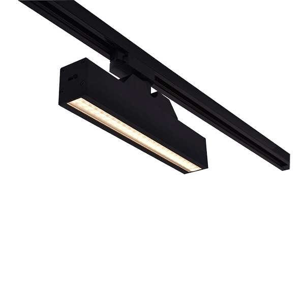 ΠΡΟΒΟΛΕΑΣ ΡΑΓΑΣ T30 2-ΡΑΜΜΩΝ 12W 30&degCCT ΜΑΥΡΟ