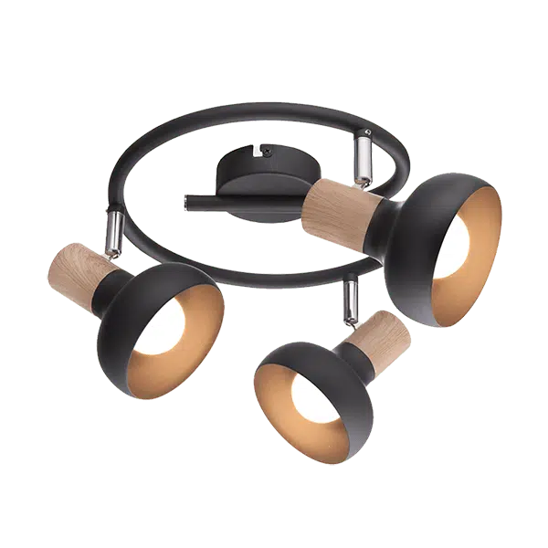 ADDY ΣΠΟΤ 3XE14 ΜΑΥΡΟ ΜΑΥΡΟ/ΞΥΛΟ