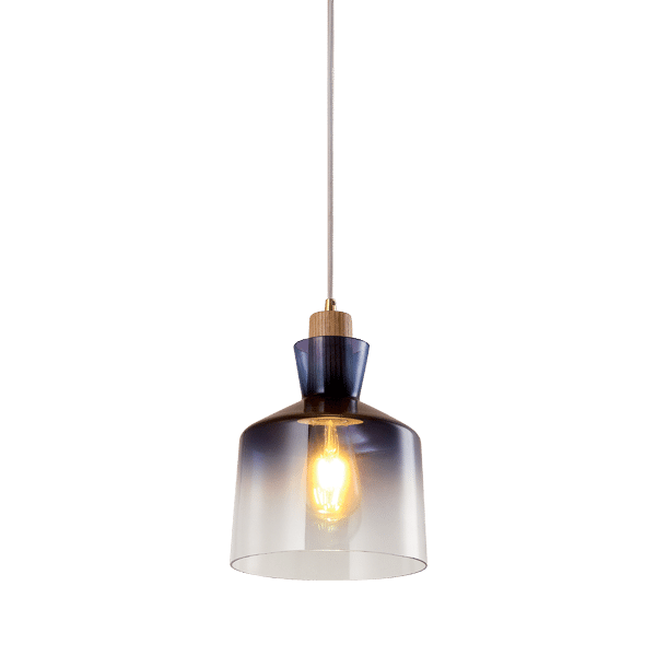 ALMA ΚΡΕΜΑΣΤΟ ΦΩΤΙΣΤΙΚΟ 1XE27 ΜΠΛΕ/ΞΥΛΟ