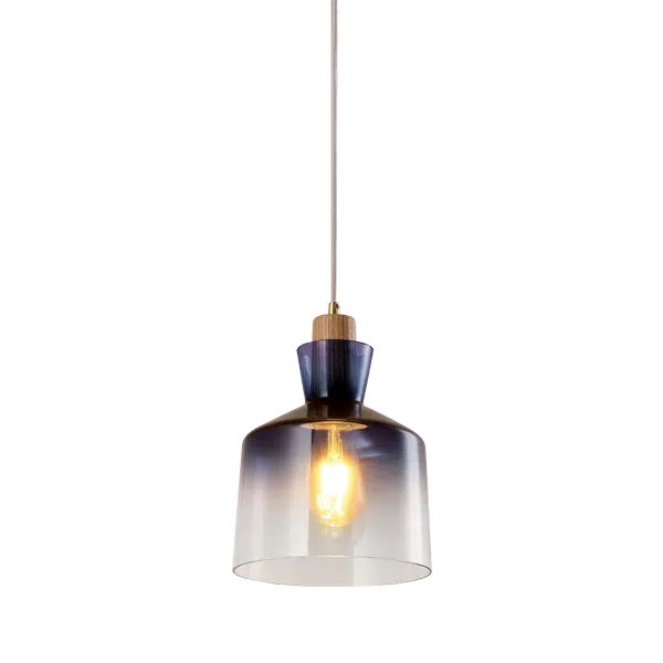 ALMA ΚΡΕΜΑΣΤΟ ΦΩΤΙΣΤΙΚΟ 1XE27 ΜΠΛΕ/ΞΥΛΟ