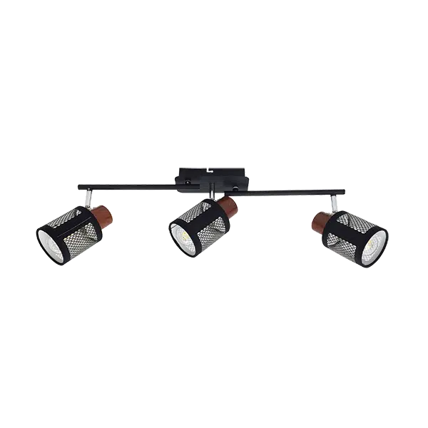 DELIA ΣΠΟΤ 3XE27 ΜΑΥΡΟ