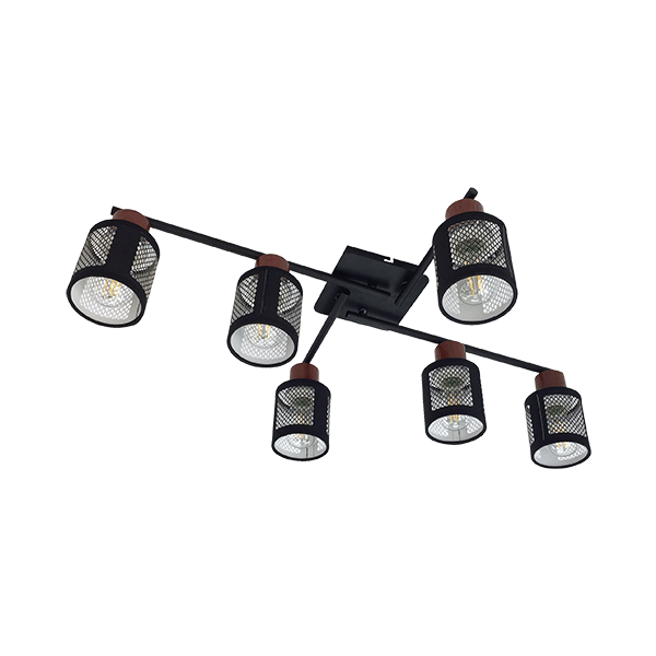 DELIA ΠΛΑΦΟΝΙΕΡΑ 6XE27 ΜΑΥΡΟ