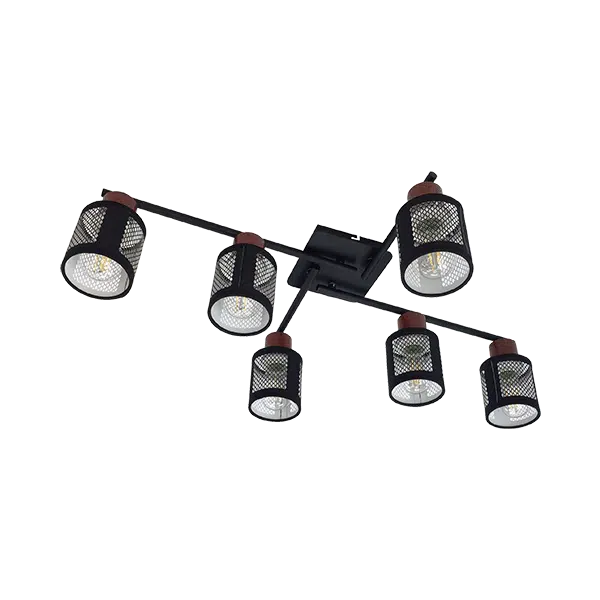 DELIA ΠΛΑΦΟΝΙΕΡΑ 6XE27 ΜΑΥΡΟ