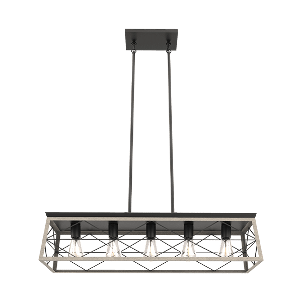 EMMA ΚΡΕΜΑΣΤΟ ΦΩΤΙΣΤΙΚΟ 5XE27 ΜΑΥΡΟ MAT/ΛΕΥΚΟ