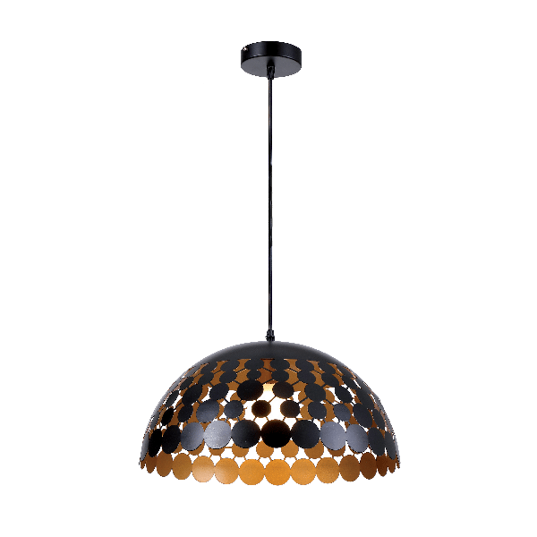 GALAXY ΚΡΕΜΑΣΤΟ ΦΩΤΙΣΤΙΚΟ 1XE27 ΜΑΥΡΟ/ΧΡΥΣΟ