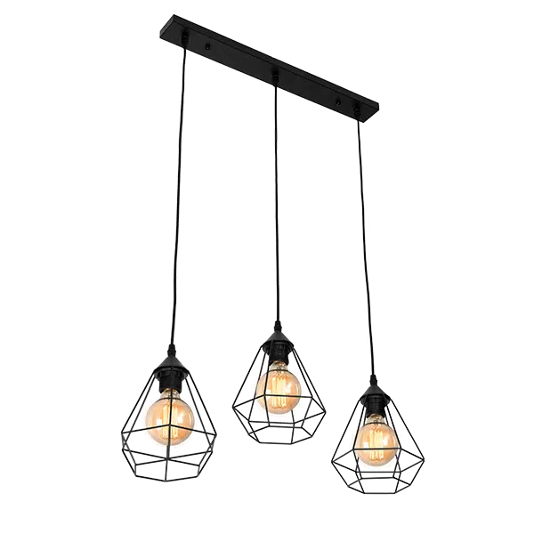 HEIDI ΚΡΕΜΑΣΤΟ ΦΩΤΙΣΤΙΚΟ 3XE27 ΜΑΥΡΟ