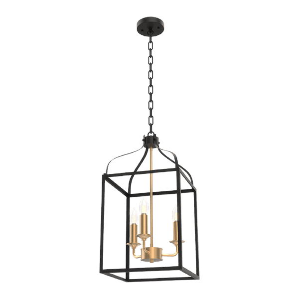 IZABEL ΚΡΕΜΑΣΤΟ ΦΩΤΙΣΤΙΚΟ 3XE27 ΜΑΥΡΟ MAT/ΧΡΥΣΟ