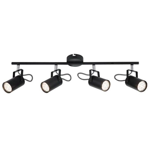 IZZY ΣΠΟΤ 4xGU10 ΜΑΥΡΟ