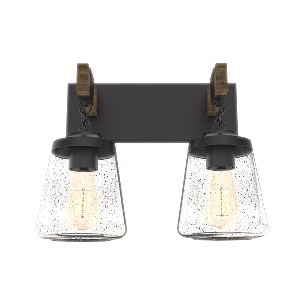 PAOLA ΑΠΛΙΚΑ 2XE27 ΜΑΥΡΟ MAT/ΞΥΛΟ