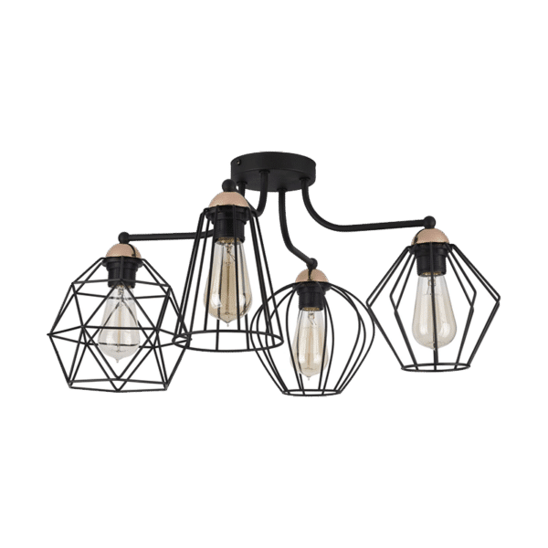 POLLY ΠΟΛΥΦΩΤΟ 4XE27 ΜΑΥΡΟ