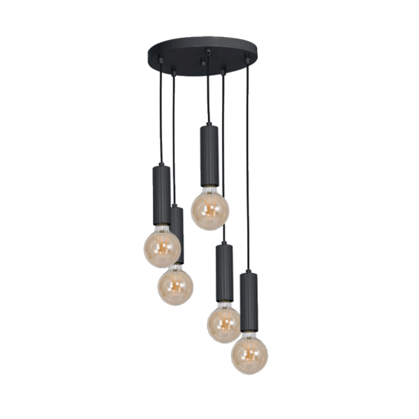 QUINN ΚΡΕΜΑΣΤΟ ΦΩΤΙΣΤΙΚΟ 5XE27 ΜΑΥΡΟ