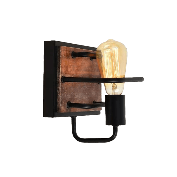 SILVIA ΑΠΛΙΚΑ 1XE27 ΜΑΥΡΟ MAT/ΞΥΛΟ