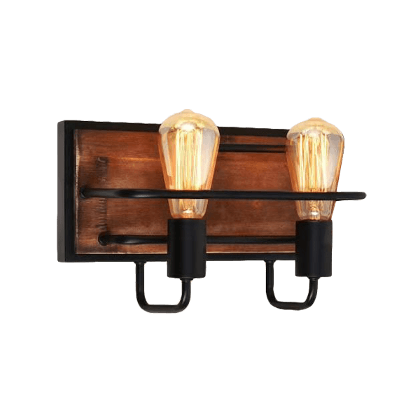 SILVIA ΑΠΛΙΚΑ 2XE27 ΜΑΥΡΟ MAT/ΞΥΛΟ